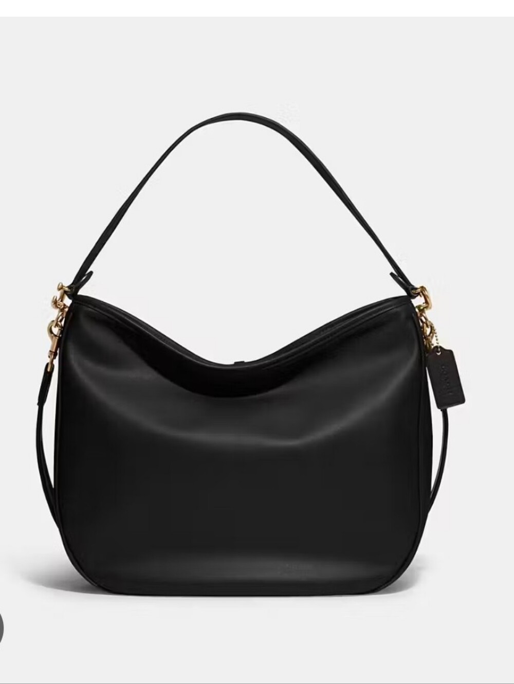 Coach Soft Tabby Hobo Bag - Black with Gold Hardware
